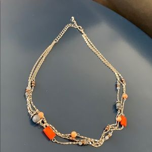 Necklace with orange accents